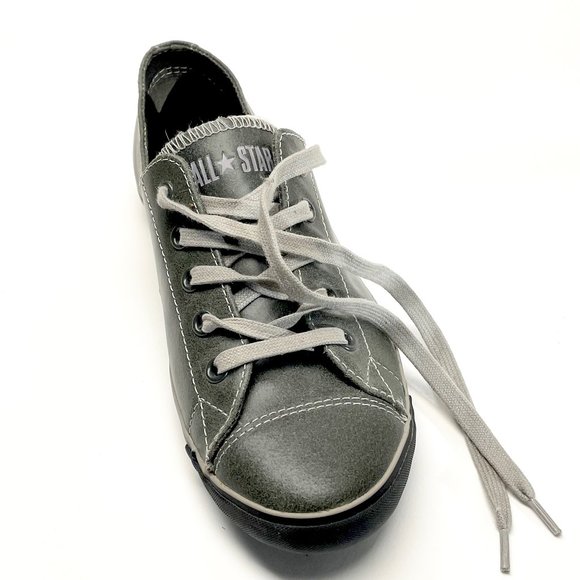Converse all stars grey leather shoe - Picture 5 of 7